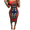 Women Dress Traditional African Print Dashiki Bodycon Sexy Short Sleeve  Dress With High Quality #LYW