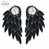 SUSENSTONE Women's Cool Jewelry Angel Wings Rhinestone Alloy Earrings