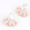 Shining Rhinestone Crystal Drop Alloy Ear Stud Earrings