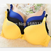 Glossy solid color front button bra cover adjustable thickening push up underwear nursing